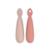 Pré-cuillères d'apprentissage silicone Rose sx+Vert 1 - vertbaudet enfant 