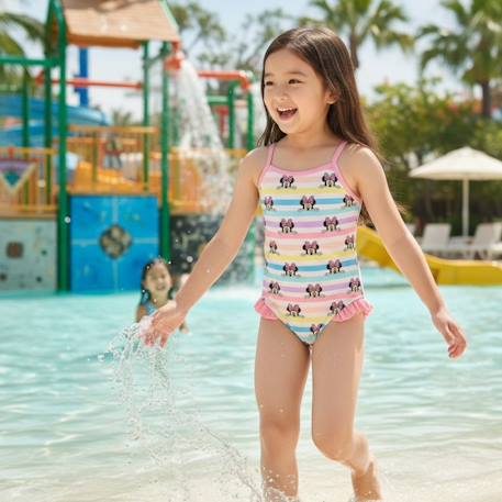 Maillot de bain fille 1 pièce rayé multicolore motif personnage minnie Rose 2 - vertbaudet enfant 