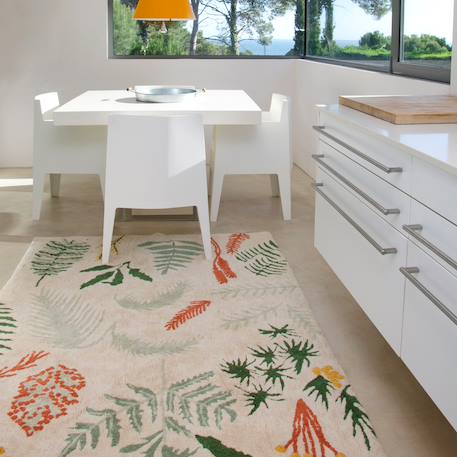 Tapis enfant lavable en coton botanic plants Bleu sauge, bleu vintage+Naturel, vert, moutarde, terracotta+Olive, rose, châtaigne, doré, naturel 17 - vertbaudet enfant 