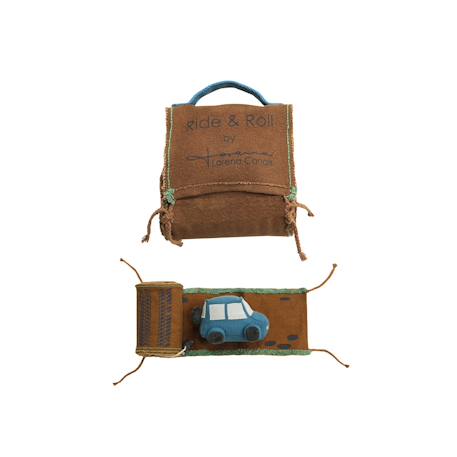 Peluche en coton ride & roll Bleu pétrole, toffee, naturel, rouge 2 - vertbaudet enfant 