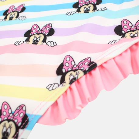 Maillot de bain fille 1 pièce rayé multicolore motif personnage minnie Rose 5 - vertbaudet enfant 