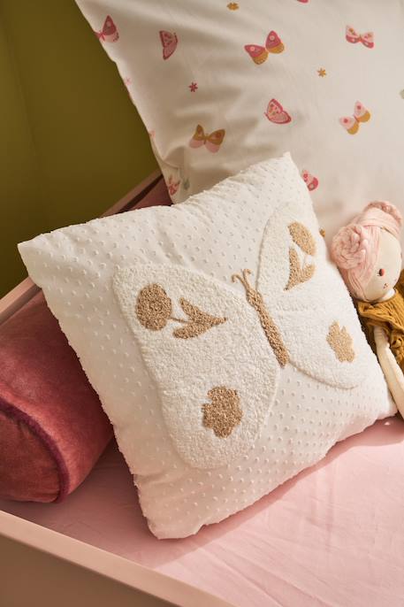Coussin papillon en bouclette vanille 2 - vertbaudet enfant 