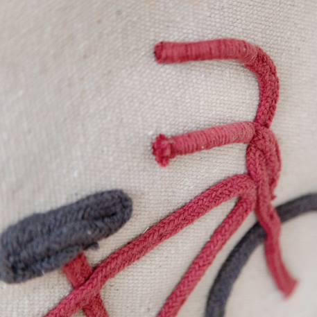 Poche murale suspendue cool kids ride bikes Naturel, gris foncé, rouge foncé 5 - vertbaudet enfant 