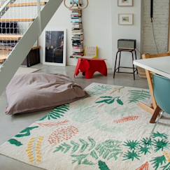 Linge de maison et décoration-Décoration-Tapis enfant lavable en coton botanic plants