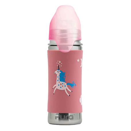 Gourde en inox 325 ml - licorne Multi-coloured 2 - vertbaudet enfant 
