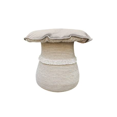 Panier enfant en coton giant mushroom Naturel, marron clair 2 - vertbaudet enfant 