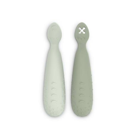 Pré-cuillères d'apprentissage silicone Rose sx+Vert 3 - vertbaudet enfant 