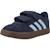Basket bébé garçon en cuir court velcro Bleu indigo 4 - vertbaudet enfant 