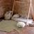 Tapis enfant lavable en coton monstera Naturel, vert, moutarde, terracotta+Olive, naturel, miel 3 - vertbaudet enfant 