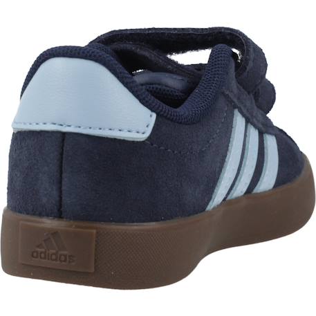 Basket bébé garçon en cuir court velcro Bleu indigo 3 - vertbaudet enfant 