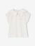 T-shirt fille col brodé fantaisie corail+écru 5 - vertbaudet enfant 