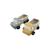 Set de mini paniers en coton truck Naturel, gris foncé, bleu vintage 2 - vertbaudet enfant 