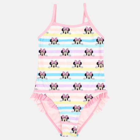 Maillot de bain fille 1 pièce rayé multicolore motif personnage minnie Rose 3 - vertbaudet enfant 