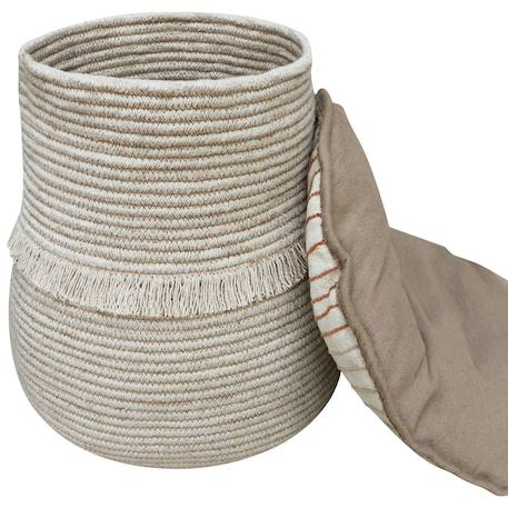 Panier enfant en coton giant mushroom Naturel, marron clair 6 - vertbaudet enfant 