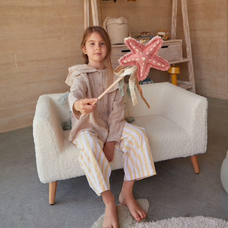 Baguette magique en coton starfish Rose canyon, rose, olive, miel 1 - vertbaudet enfant 