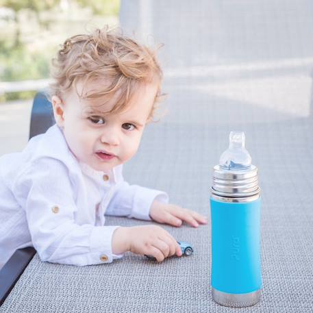 Biberon à bec en inox 325 ml - green Multi-coloured 2 - vertbaudet enfant 