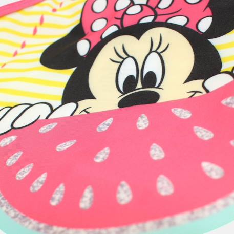Maillot de bain bébé fille 1 pièce jaune à rayures avec volant motif personnage minnie Jaune 4 - vertbaudet enfant 