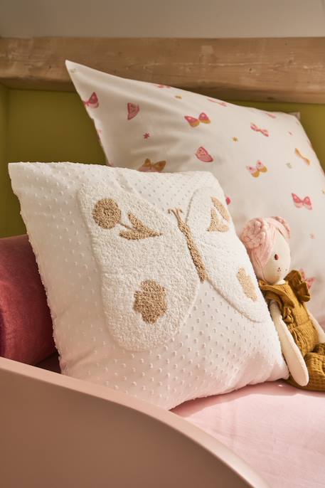 Coussin papillon en bouclette vanille 3 - vertbaudet enfant 