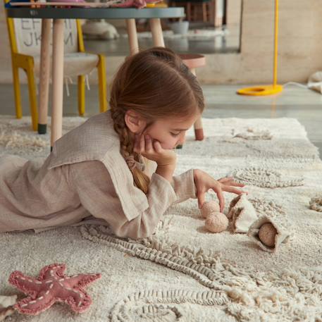 Tapis enfant lavable en coton seabed Naturel, fil rugcycled 4 - vertbaudet enfant 