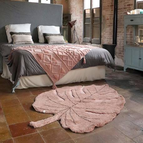 Tapis enfant lavable en coton monstera Naturel, vert, moutarde, terracotta+Olive, naturel, miel 8 - vertbaudet enfant 