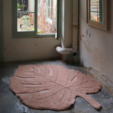 Tapis enfant lavable en coton monstera Naturel, vert, moutarde, terracotta+Olive, naturel, miel 7 - vertbaudet enfant 