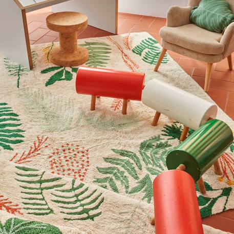 Tapis enfant lavable en coton botanic plants Bleu sauge, bleu vintage+Naturel, vert, moutarde, terracotta+Olive, rose, châtaigne, doré, naturel 15 - vertbaudet enfant 