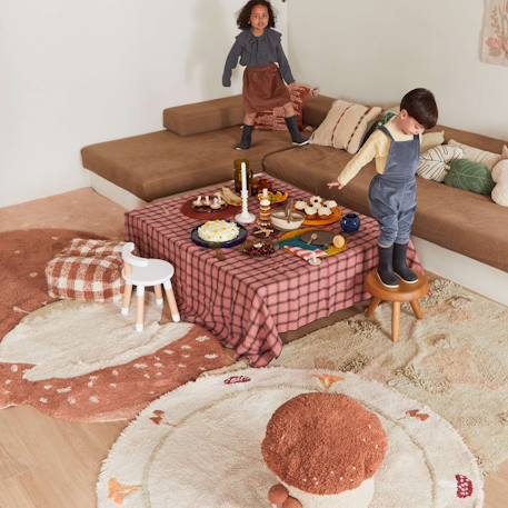 Tapis enfant lavable en coton chanterelle Accessoires : vert, rouge, bleu, miel 4 - vertbaudet enfant 