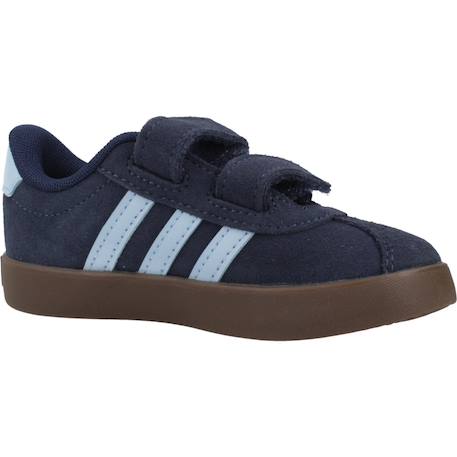 Basket bébé garçon en cuir court velcro Bleu indigo 5 - vertbaudet enfant 
