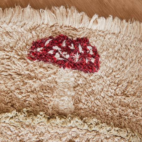 Tapis enfant lavable en coton chanterelle Accessoires : vert, rouge, bleu, miel 6 - vertbaudet enfant 