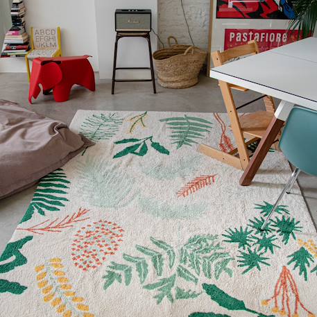 Tapis enfant lavable en coton botanic plants Bleu sauge, bleu vintage+Naturel, vert, moutarde, terracotta+Olive, rose, châtaigne, doré, naturel 6 - vertbaudet enfant 