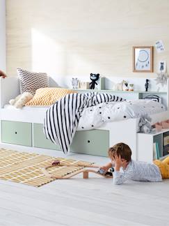 Chambre et rangement-Lit plateforme enfant avec rangements BASEO