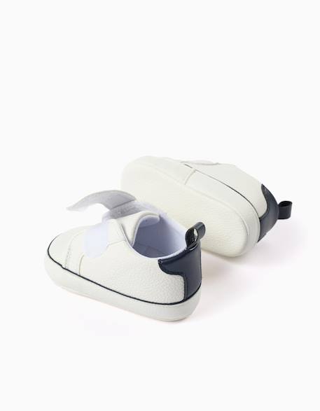 Baskets en similicuir Blanc 3 - vertbaudet enfant 