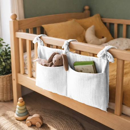 Range doudou en coton bio vichy Blanc+Fraise+Honey+Rose+Vichy 2 - vertbaudet enfant 