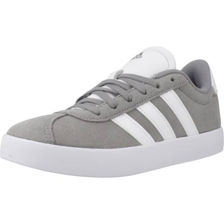Baskets garçon en cuir à lacets court Gris grey 4 - vertbaudet enfant 