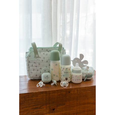 Biberon anti-colique 270 ml - débit s Oisillons beige+Oisillons rose+Oisillons vert 12 - vertbaudet enfant 