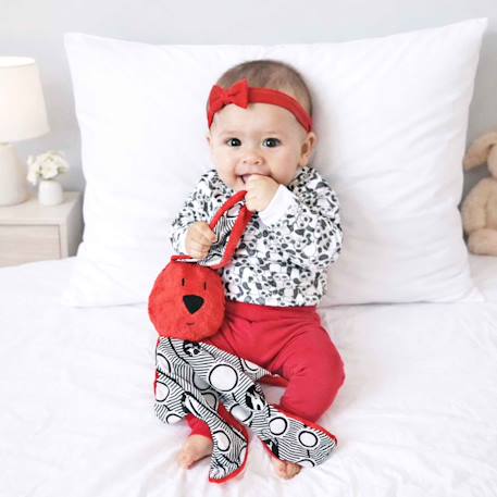 Grand doudou lapin en bambou Rouge 5 - vertbaudet enfant 