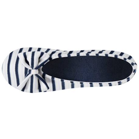 Chaussons ballerines ultra confortables, semelle en cuir, détail grand nœud Aubergine+Bleu canard+Bleu canardfleurs+Girafe+Gris chiné clair+Ivoire+Rayure marinière+Rayuresbleues+Rouge+Sauge+Vert d'eau 44 - vertbaudet enfant 
