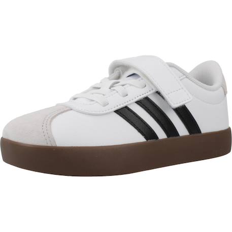 Baskets garçon en cuir à scratch court Blanc white 4 - vertbaudet enfant 