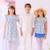 Blouse  fleurie liberty   à volants  appoline Bleu ciel rose 5 - vertbaudet enfant 