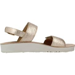Chaussures-Sandales fille synthétique et cuir, confort et maintien