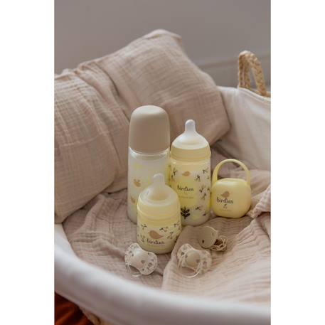 Biberon anti-colique 270 ml - débit s Oisillons beige+Oisillons rose+Oisillons vert 4 - vertbaudet enfant 