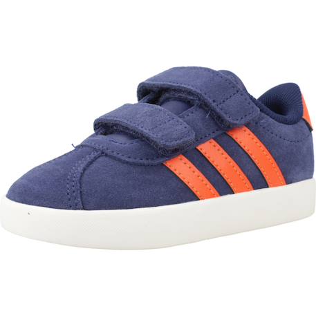 Baskets garçon en cuir à scratch court Bleu blue 4 - vertbaudet enfant 