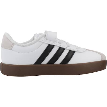 Baskets garçon en cuir à scratch court Blanc white 1 - vertbaudet enfant 
