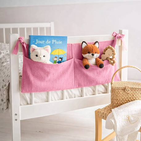 Range doudou en coton bio vichy Blanc+Fraise+Honey+Rose+Vichy 23 - vertbaudet enfant 