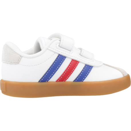 Baskets garçon en cuir à scratch court Blanc white 1 - vertbaudet enfant 