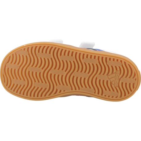 Baskets garçon en cuir à scratch court Blanc white 6 - vertbaudet enfant 