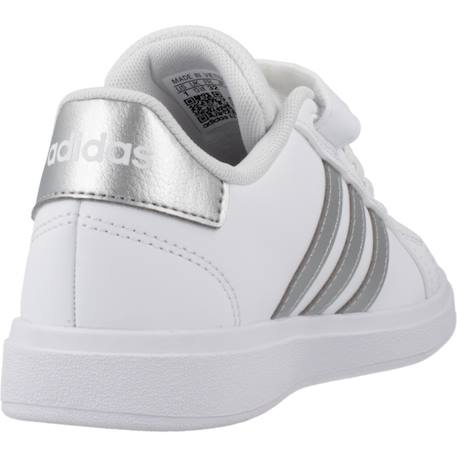 Baskets garçon en textile à scratch court classique Blanc white 3 - vertbaudet enfant 