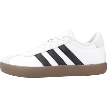 Baskets garçon en cuir à lacets court Blanc white 2 - vertbaudet enfant 