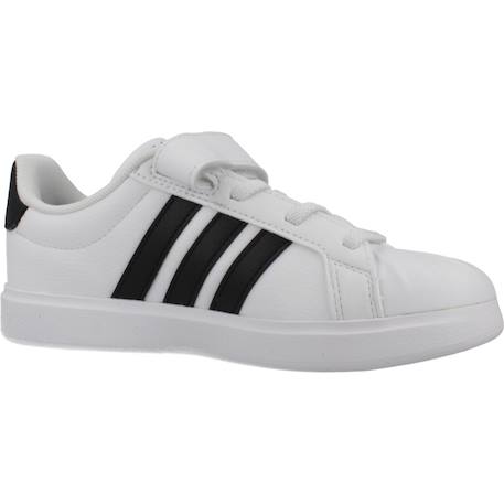 Baskets garçon en textile à lacets urbain Blanc white 5 - vertbaudet enfant 