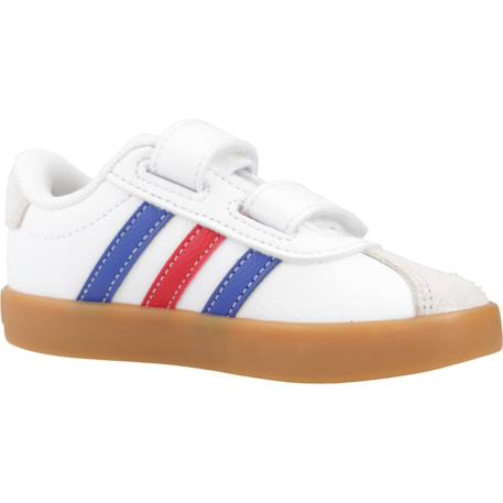 Baskets garçon en cuir à scratch court Blanc white 5 - vertbaudet enfant 